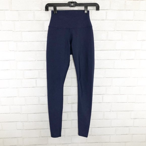 ALO Yoga Pants - Alo Yoga Navy Blue Athletic Leggings Tights, XS